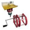 4 Jaw Clamping Router Table Lifting System Base Router Table Base Router Base Aluminum Alloy Stainless Steel Tools