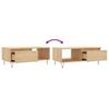  Coffee Table, Sonoma Oak 90x50x36.5 Cm Wood-based Material