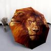 1 PC Automatic Folding Umbrella - Fierce Lion Pattern, Portable & Foldable Design with 8 Ribs, Christmas Birthday Gifts