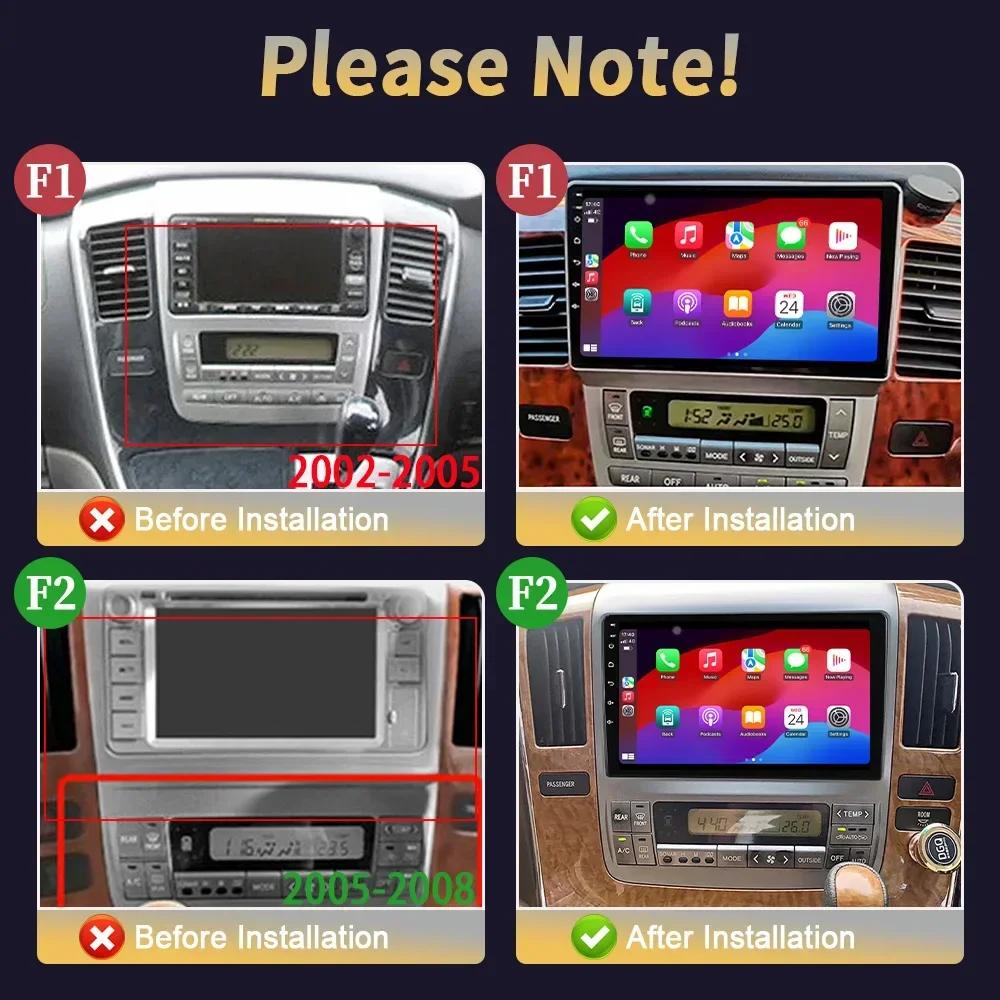 Android Auto For Toyota Alphard 2003 -2007 Car Radio Stereo Unit Multimedia Android 13 Video Player 4G Wifi GPS Wireless Carplay