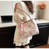 Chic Butterfly Print Faux Leather Tote Bag for Women, Woven Texture Shoulder Underarm Bag, Casual Daily Commute Handbag