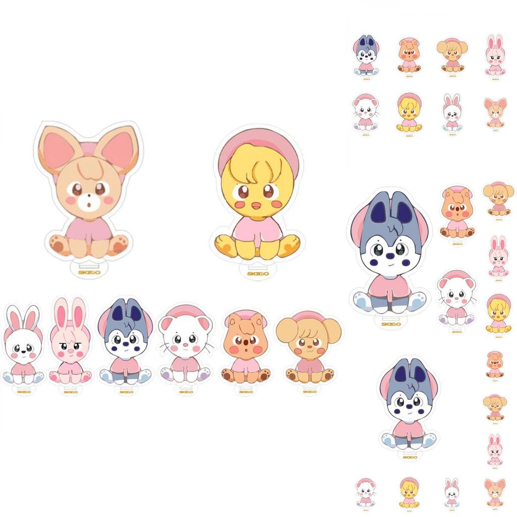 Skzoo Stray Kids Standfigur Schreibtisch-Aufsteller mit entzückendem Wolf Chan Design