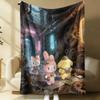 Sanrio Spring Forest Flannel Blanket Kawaii Hello Kitty Print Soft Warm Fluffy Throw Bed Sofa Cover Nap Office Shawl Summer