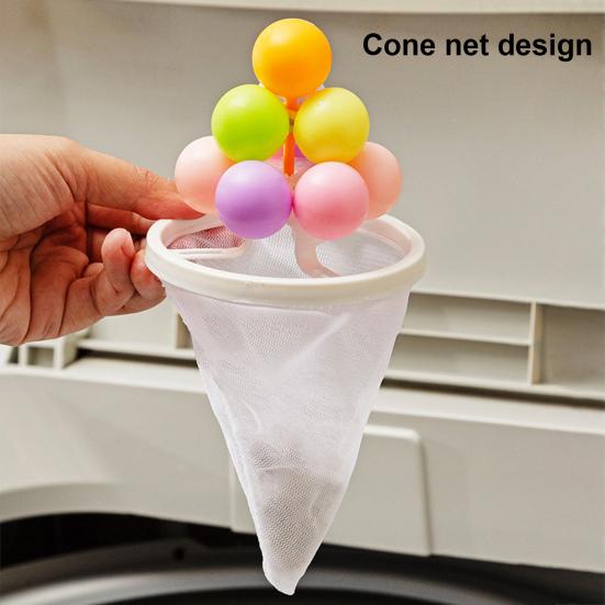 Yousheng 1/2/3Pcs Reusable Pet Hair Remover Floating Hair Filtering Mesh Removal Bag with 10 Colorful Balls Washer Machine Hair Catcher