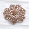 DIY Craft Rhinestone Flower Patches Sparkling Rose Brooch Fabrics Sew-On Applique  Sewing Supplies