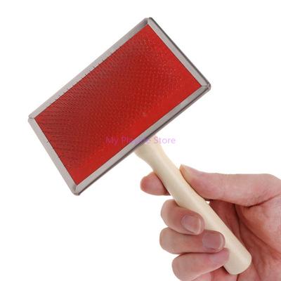 Pet Grooming Needle Comb Shedding Hair Remove Brush Wood Handle Massage Tool Combs Dog Cat Cleaning Supply