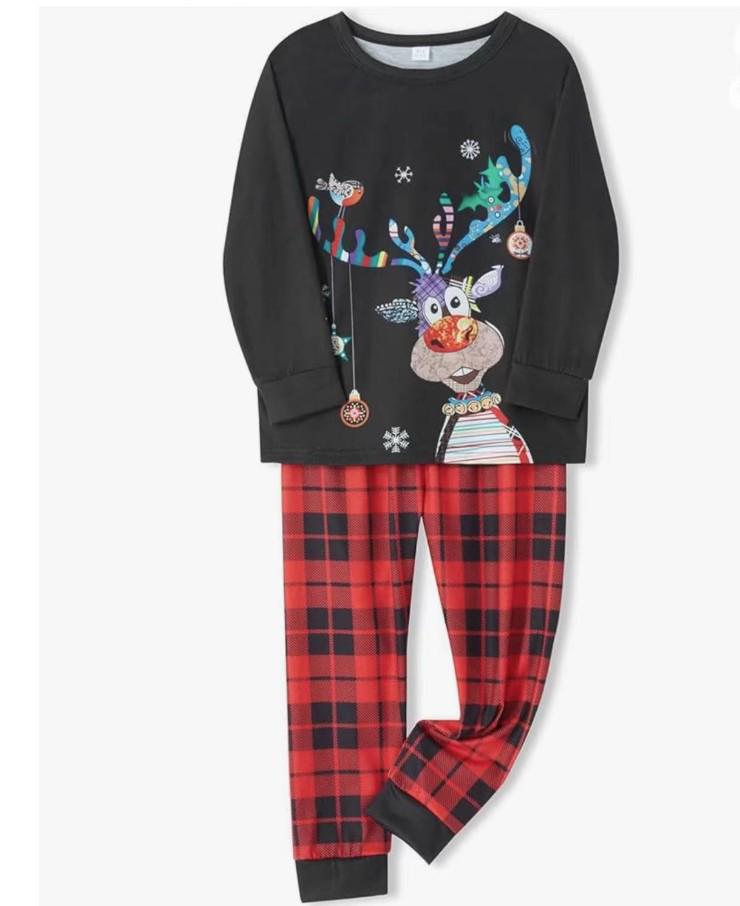 2023 Autumn Family Plaid Christmas Pajama Set - Cozy Cotton Parent-Child Outfits for Three or Four