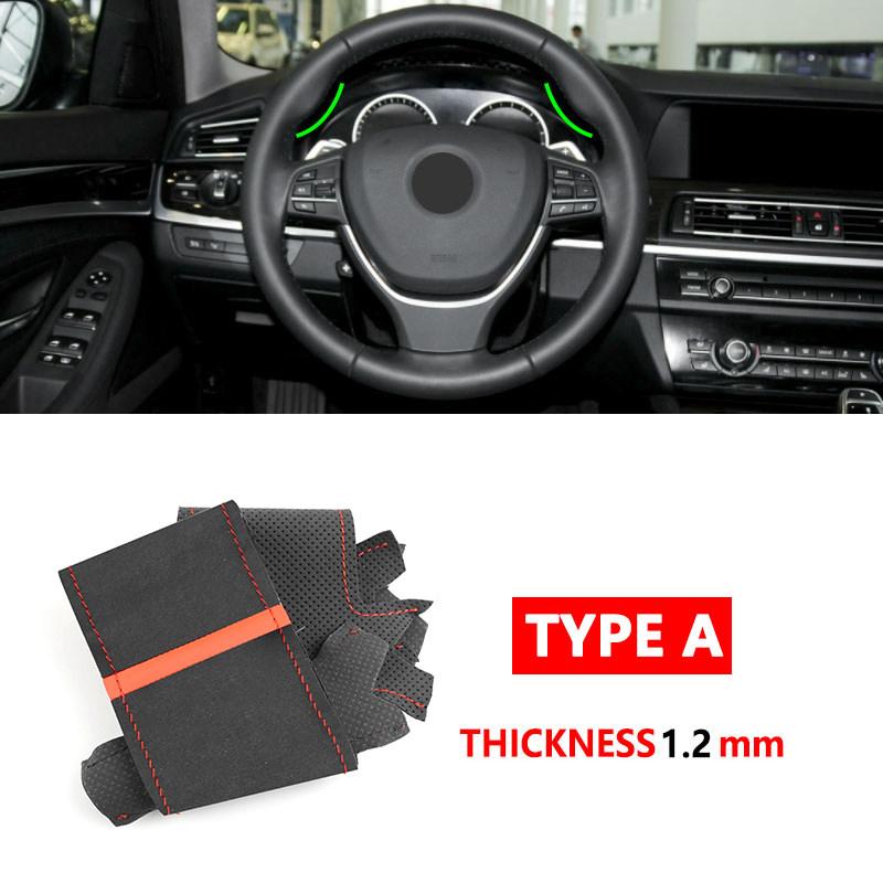 Auto-Lenkrad-Wildleder-Leder-Abdeckung für BMW 5 6 7 Serie F10 F07 F11 2009-2017 F12 F13 F06 2011-2018 F01 F02