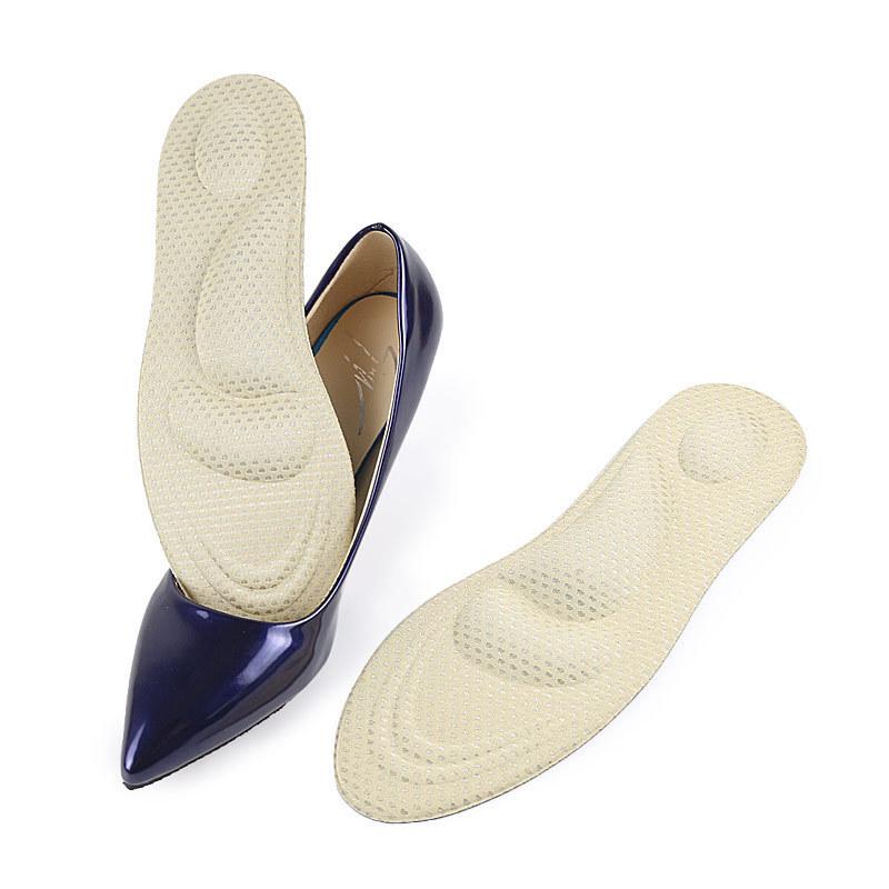 4D Mesh High Heel Insoles: Breathable, Soft, Shock-Absorbing, Sweat-Absorbing Insoles for Men's Running and Sports Shoes.