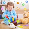 1 Stück Interaktiver Igel Feinmotorik Spielzeug für Kleinkinder Langlebiger Kunststoff Sensorisches Spiel mit bunten Pinzetten, Koordination von Hand und Auge Verbesserer