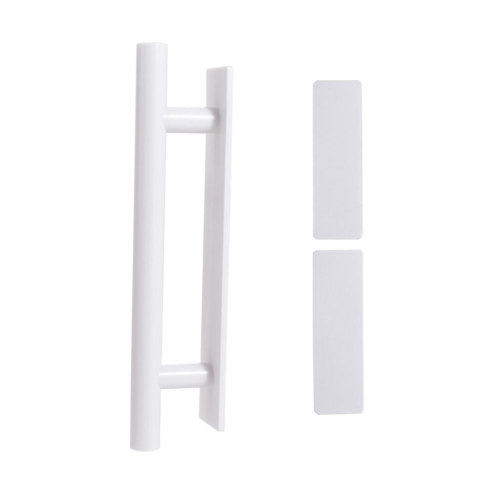 Современные ручки Самоклеящаяся дверная ручка Без сверления Накладная дверная ручка Толкай-тяни Пластиковая ручка для шкафа Шкафчик белый