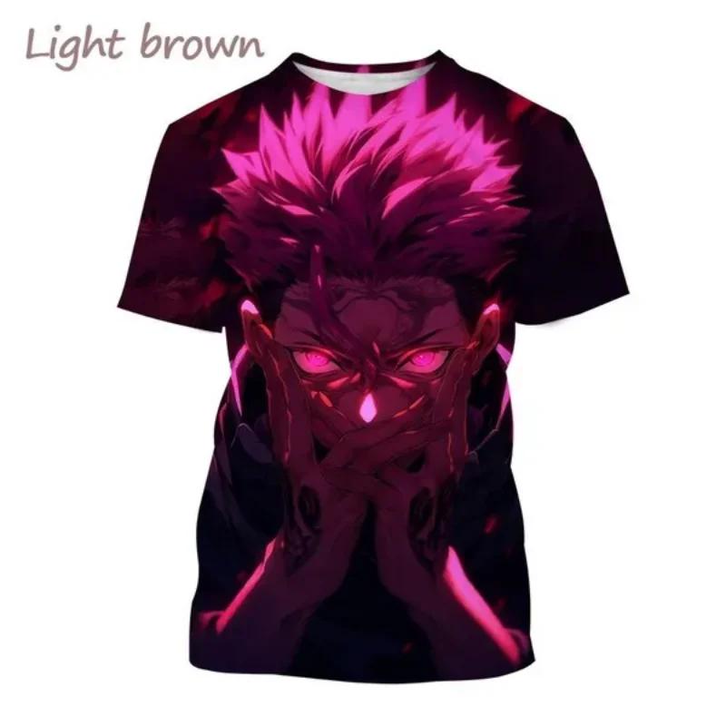 Camiseta con estampado 3D de Gojo Satoru e Itadoru Yuji para hombre,ropa de moda con gráfico de Jujutsu Kaiju,