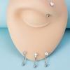 Star Curved Eyebrow Sticks Stainless Steel Punk Body Jewelry  All-gender