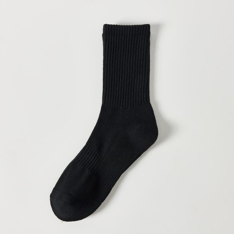 Neue Herren-Baumwoll-Kniestrümpfe Schwarz Weiß Absorption Damen Anti-Geruch Atmungsaktiv Damen Lange Sportsocken 4 Längenoptionen