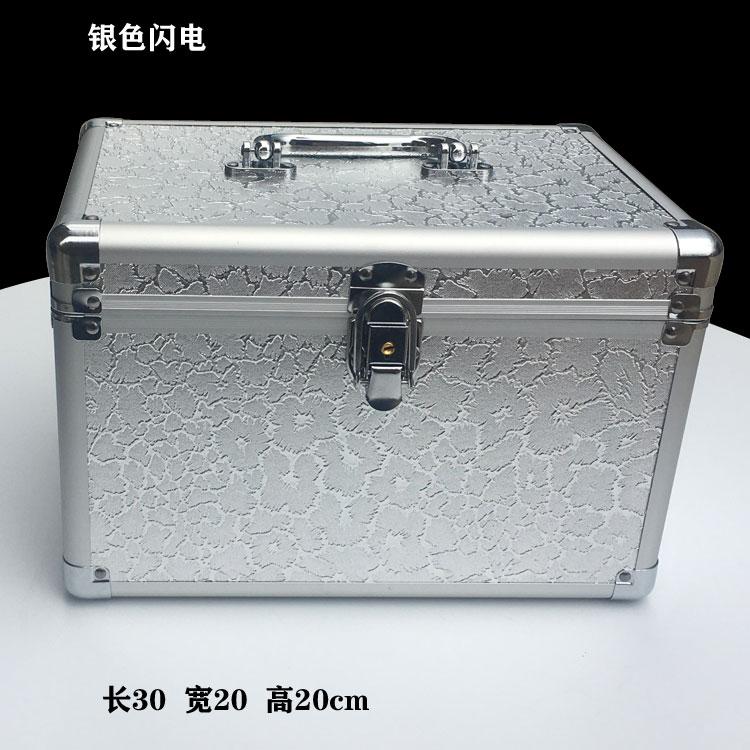 Large steel-reinforced cosmetic case with aluminum alloy frame,double-layer portable toolbox for foot bath tools