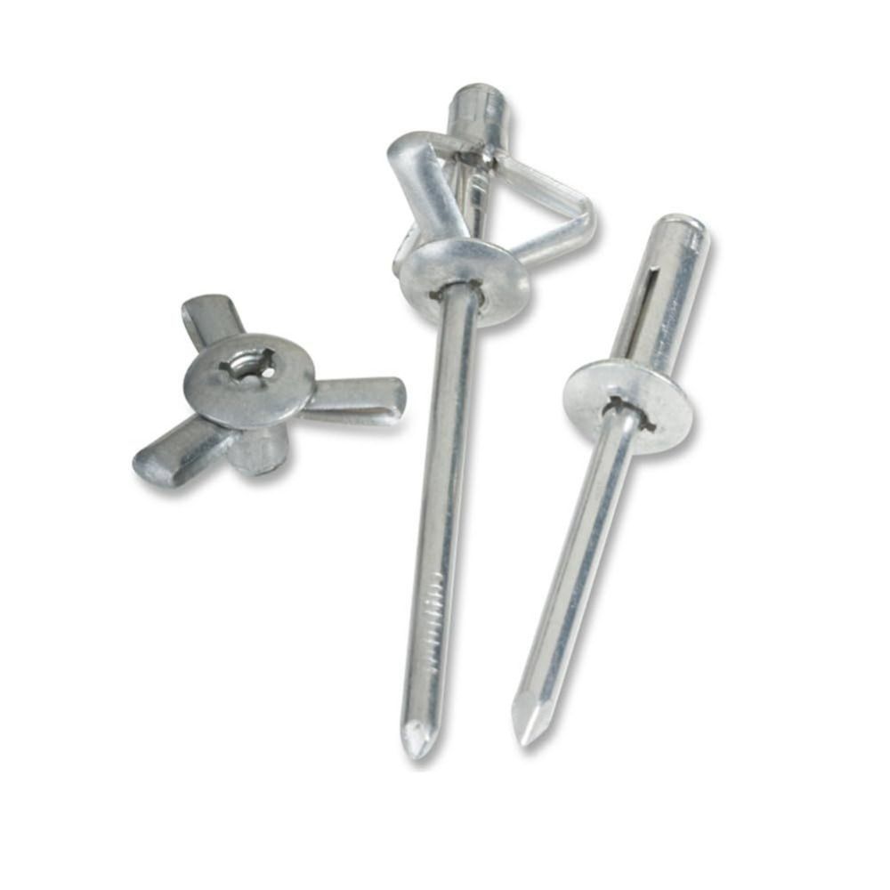 

50pcs Durable 3.2mm 4.0mm 4.8mm Folding Blind Rivet Silver Round Head Aluminum Alloy Rivet Tri-fold Exhaust Rivets 3.2x14mm-50pcs-
