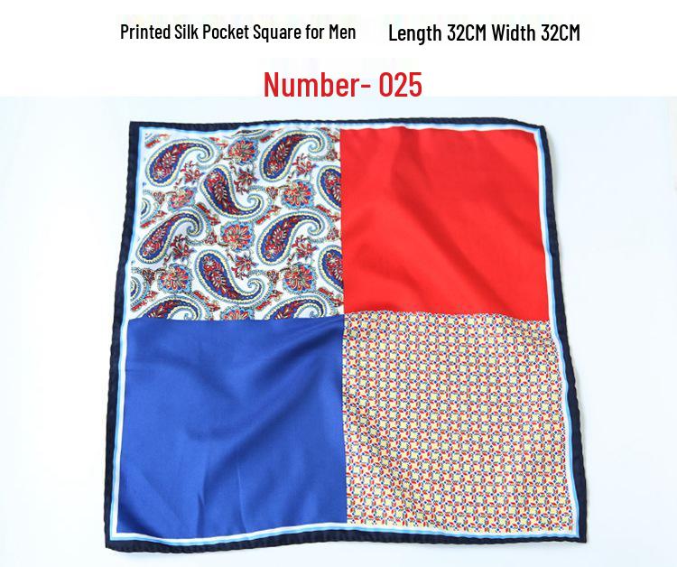 Men's Retro Wedding Pocket Square - Groom & Best Man Viscose Handkerchief Scarf