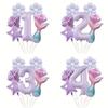 Mermaid Theme Balloon Set, Fish Tail Shell Shape 40-inch Digital Aluminum Film Birthday Party Decoration Props
