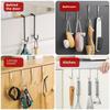 Behind The Door No-Punch Cabinet Wardrobe Bathroom Kitchen Storage Hooks