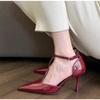 Frühling Neue Pumps Damenmode Spitz Damen Elegant Dünner Hoher Absatz Ausgehöhlt Elegant Frau High Heel Schuhe