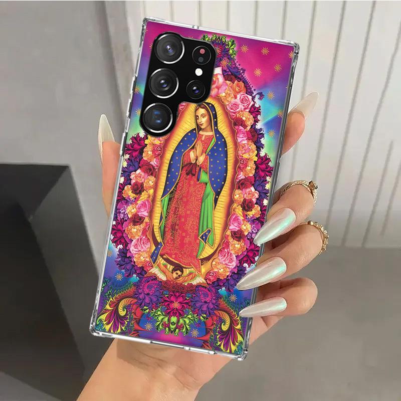Virgin De Guadalupe Virgen Mary Phone Case for Samsung Galaxy S26 S24 S23 Ultra S25 Edge S22 S21 Plus S20 FE + Soft Print Shell