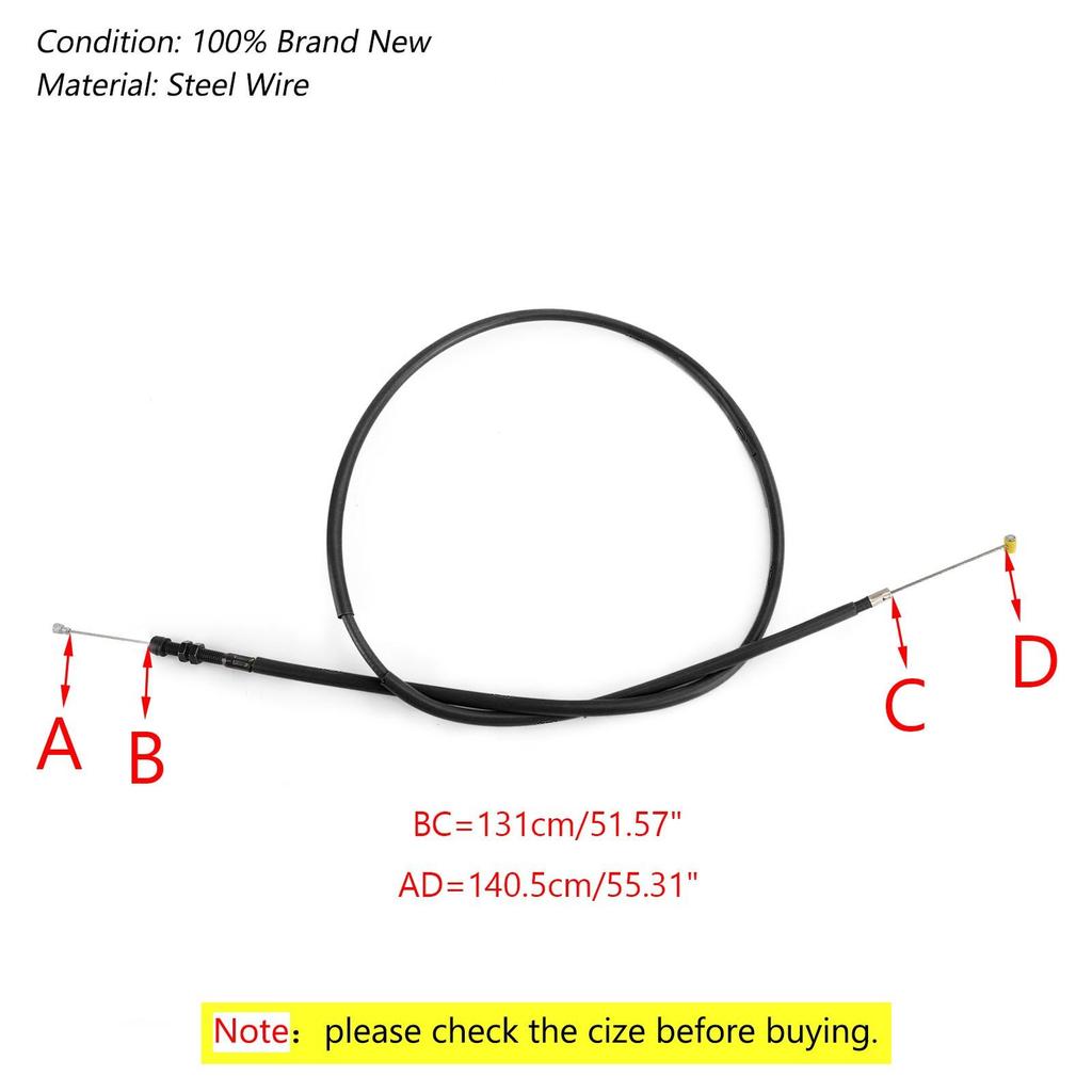 Motorcycle Clutch Cable Steel Wire Replacement for YAMAHA YZF-R1 2009-14 Black