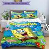 Spongebob'S Underwater Adventure Print 3Pcs Bedding Setduvet Cover With 2 Bedropillowcase Home Birthday Gift