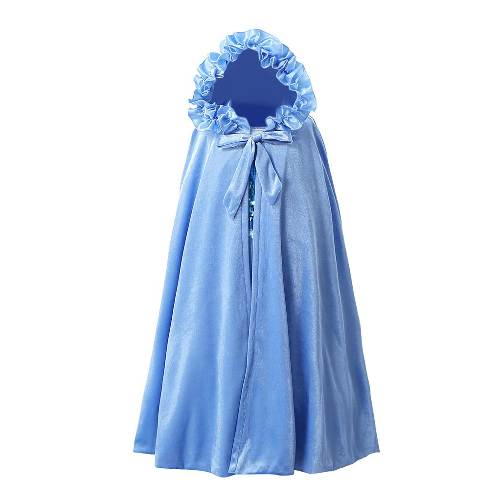 Christmas Frozen Princess Cloak Out Shawl Girls Aisha Autumn Winter Kids Aisha Cloak