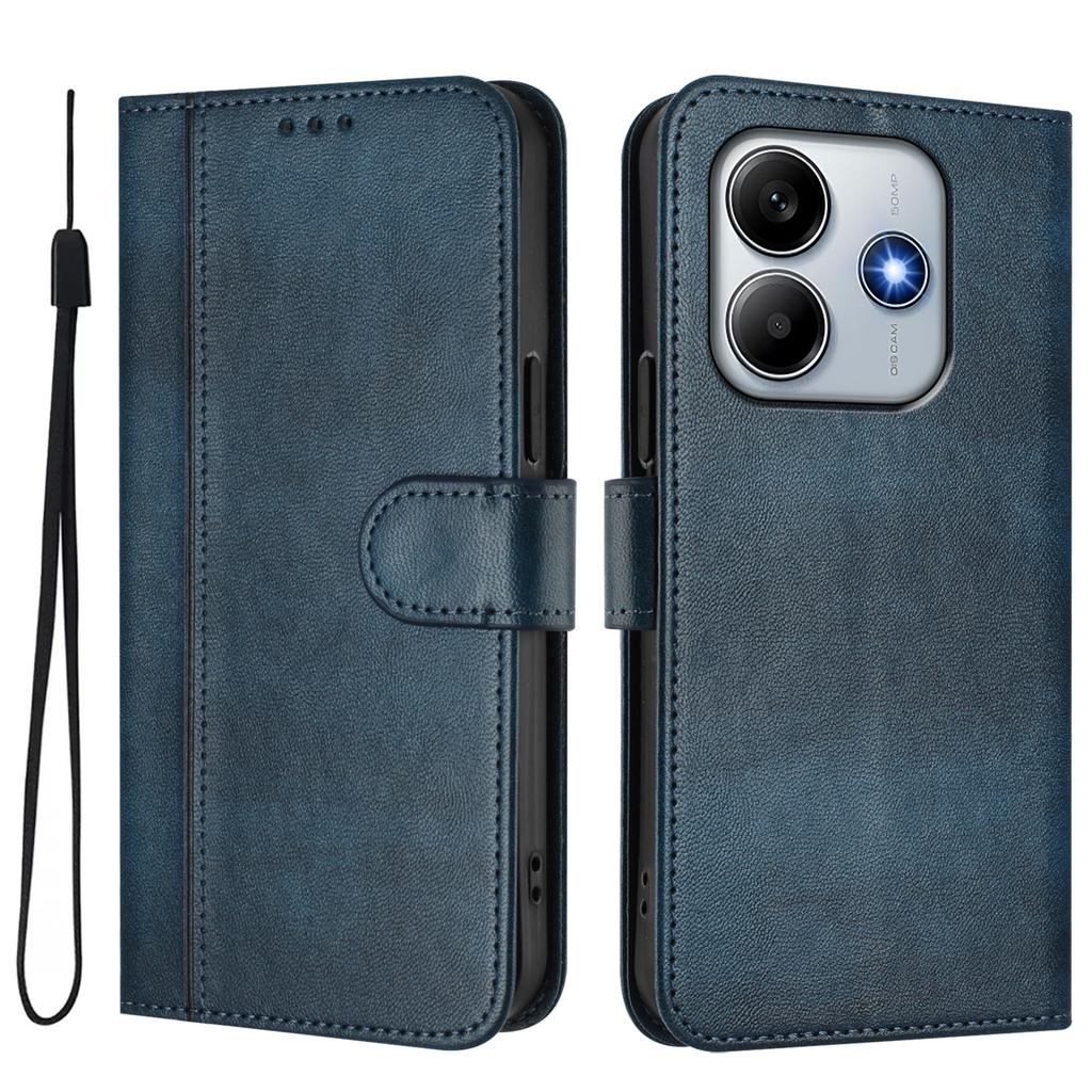 For Xiaomi Redmi Note 14 5G (China)/Xiaomi Redmi Note 14 5G Cases Wallet Stand Retro Texture Leather Phone Cover with Lanyard