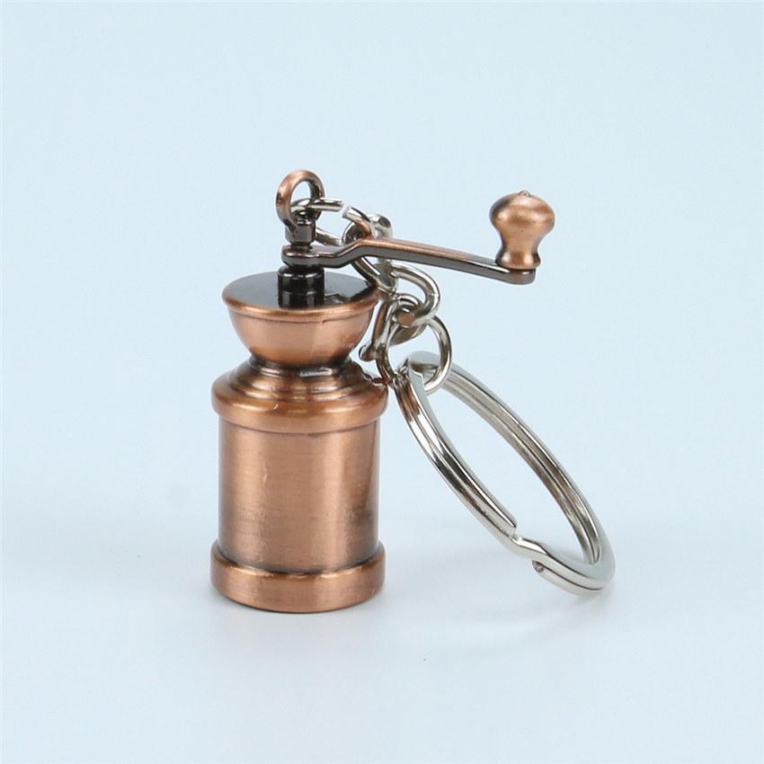 Creative Barista Coffee Tamper Keychain Coffee Machine Handle Moka Pitcher Keyring Portable Coffeeware Espresso Accessories Gift