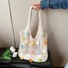 Hollow Solid Flowers Shoulder Bag Fabric Lace Women's Bags High Quality Versatile High Quality New Soft Women's Handbags