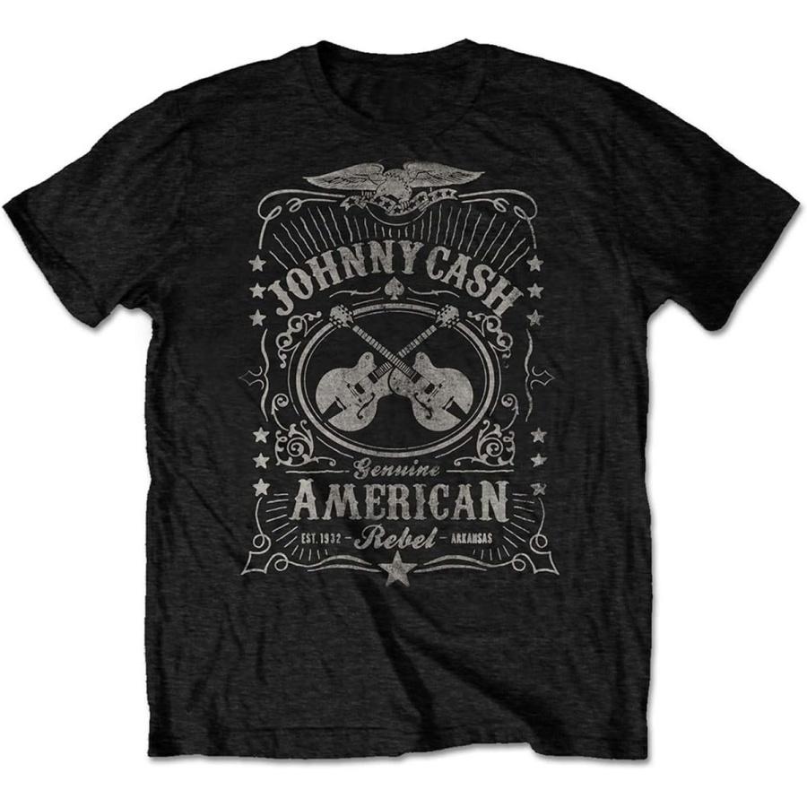 Johnny Cash T Shirt American Rebel Official Mens Black Size XXL S