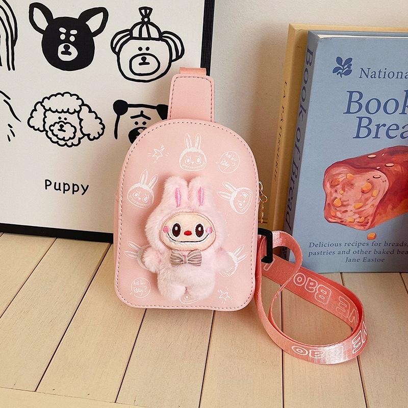 School Bag Fashion Children's Bag Labub New Lightweight and Versatile Backpack Casual Small Breast Bag Going Out Change Bag