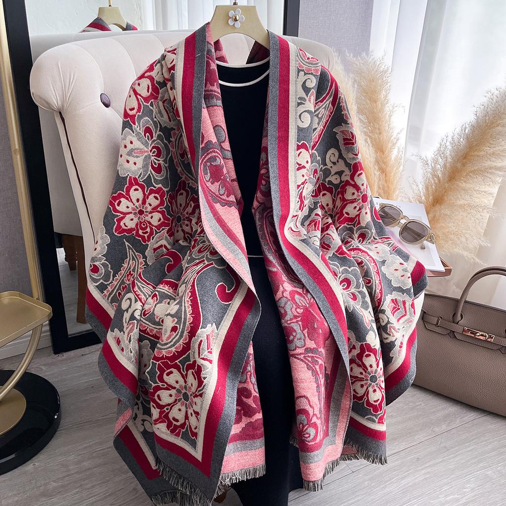 Design Luxury Winter Cashmere Scarf Women Warm Pashmina Blanket Paisley Scarves Female Shawl Wraps Thick Foulard Bufanda