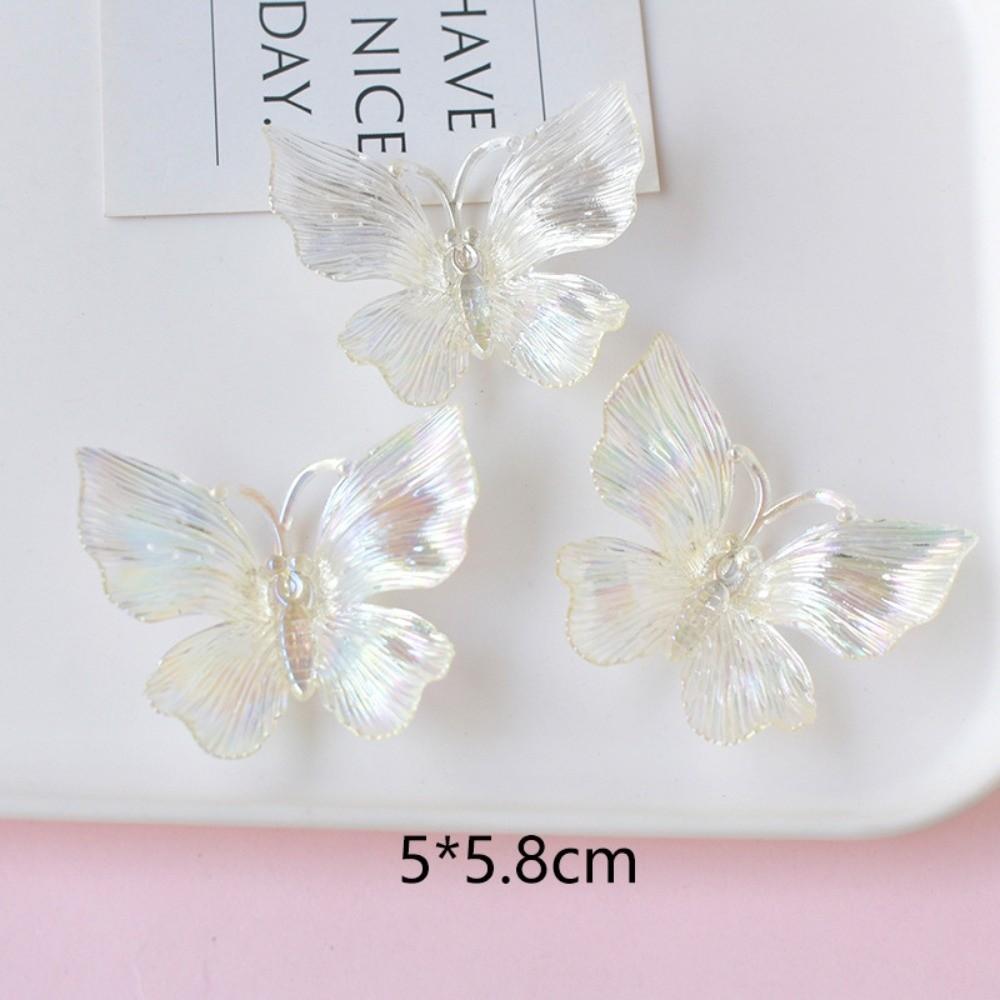 Transparent Colored Transparent Butterfly Accessories Acrylic Butterfly Beads  Jewelry Making