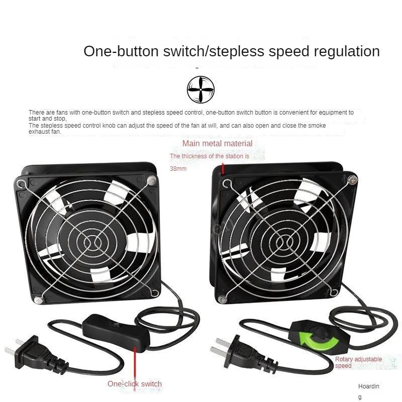 Electric Smoke Absorber Fume Kitchen Exhaust Fan Mini Extractor Bathroom Toilet Fan Duct Fan with 2m Tube