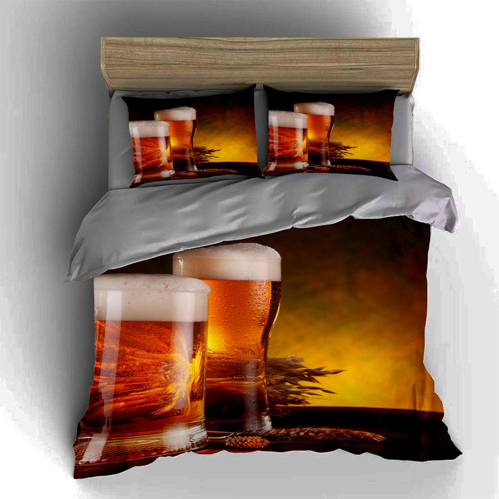 Beer-inspired design Bedding Duvet cover sets Duvet covers Pillowcases gifts (1 * Duvet Cover 2 * Pillowcases, without duvet insert)