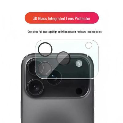 Apple 17 Pro Max 3D hedvábný displej Plné krytí Průhledný chránič čočky fotoaparátu