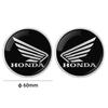 Pair 3D Motorcycle Modified Car Sticker Metal Aluminum Round Decal Motorcycle Stickers For Honda CRF CB CR XR CRM CBR