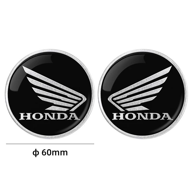 Pair 3D Motorcycle Modified Car Sticker Metal Aluminum Round Decal Motorcycle Stickers For Honda CRF CB CR XR CRM CBR