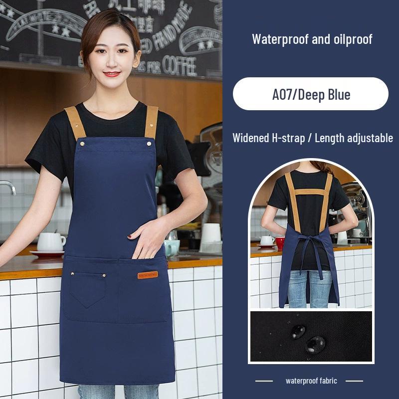 Waterproof & Oil-Proof Apron - Custom Logo for Catering, Kitchen, Baking, Cooking, Men's & Women's Workwear, New Style