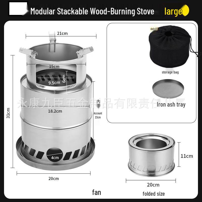 ZISIZ Portable Folding Wood Stove