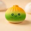 Rainbow Steamed Bun Fidget Toy Stress Relieving Cartoon Smiling Stuffed Bun Squeeze Toy Simulated Dumpling Dough Ball Office Desk Toy
