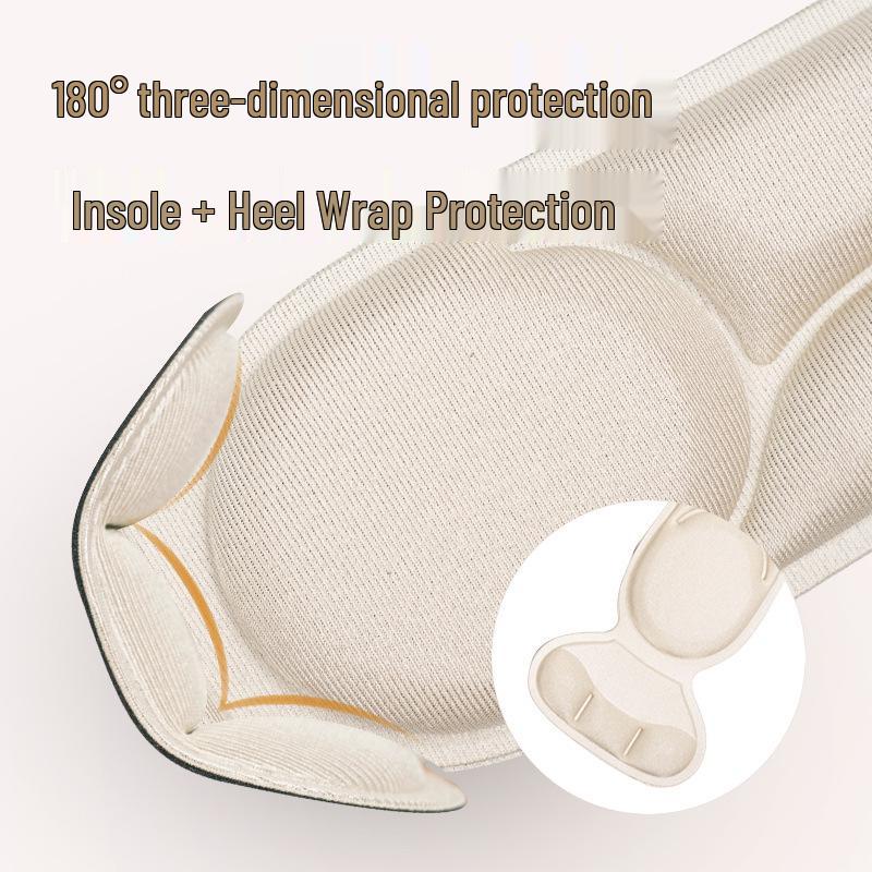 2-in-1 7D Upgraded Women's High Heel Insole: Breathable, Sweat-Absorbent, Non-Slip, Shock-Absorbing, Arch Massaging Heel Pad.