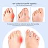 Silikon Hallux Valgus Korrigerare: Tå- och hallux valgus-separerare med tre hål för överlappande tår för dag- och nattanvändning