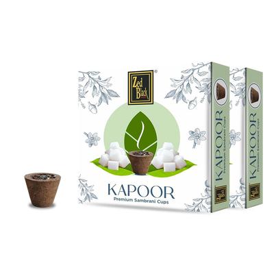 Zed Black Kampfer Sambrani Dhoop Tassen 2er Pack Lang Anhaltende Dufttassen für Meditation Puja und Heim-Aromatherapie-Anwendung