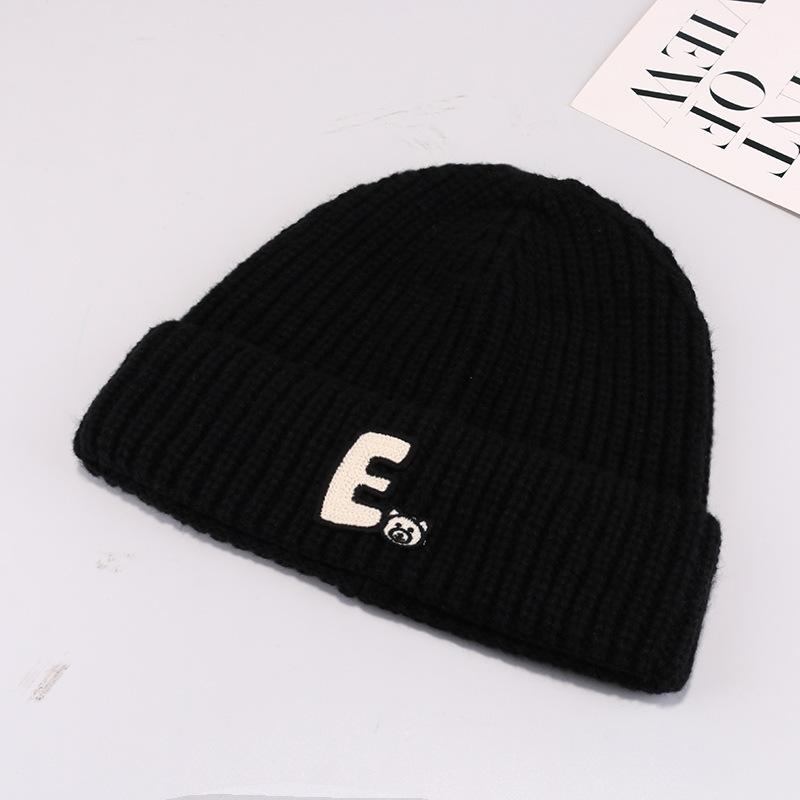 Versatile Face protecting Small Ear Protecting Hat Korean Version Dopamine Letters Warm Knitted Hat for Women