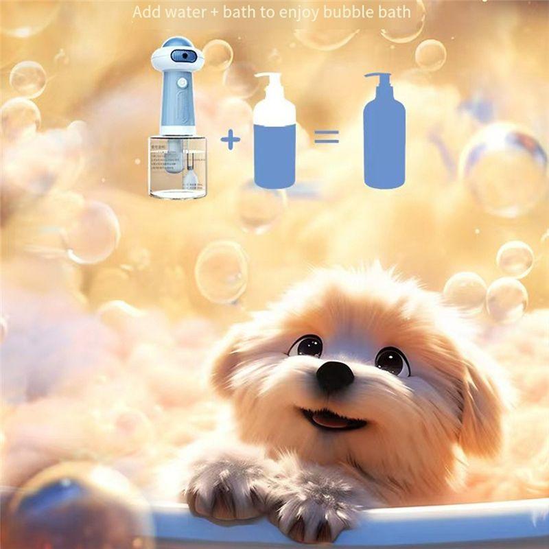 M-Moderní-Automatický stroj na výrobu pěny pro mazlíčky USB nabíjení Chytrý dávkovač mýdla pro kočky pro psa Dobíjecí sprchové příslušenství pro mazlíčky