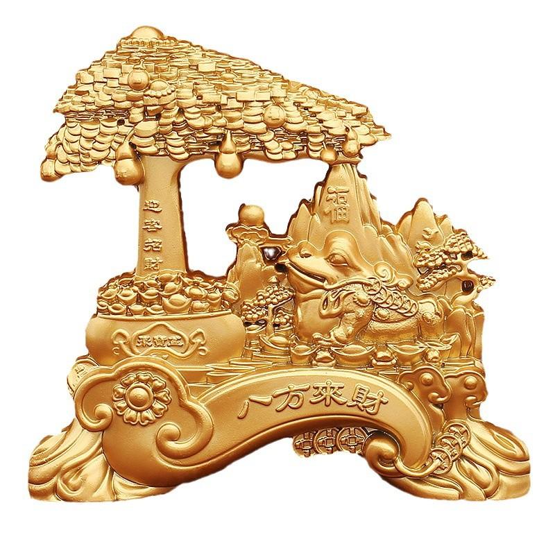 Huangshan Ornament, Welcome Pine, Cash Tree Ingot Alloy Feng Shui Ornament Home New Metal Crafts