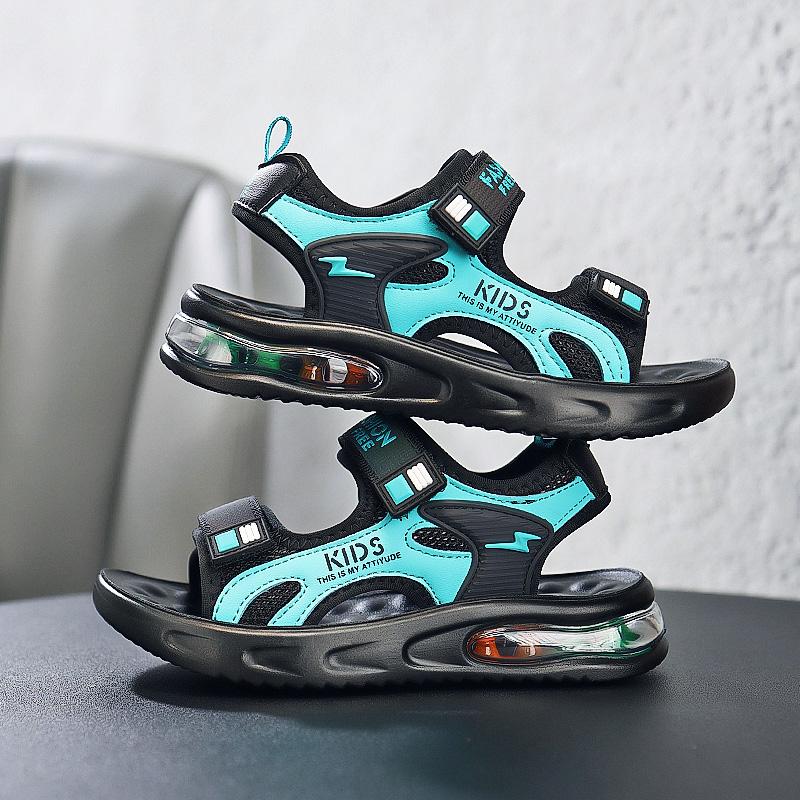 28-39 Kinder Übergröße Modische Lässige Klettverschluss Outdoor Strandsandalen Luftpolstersandalen